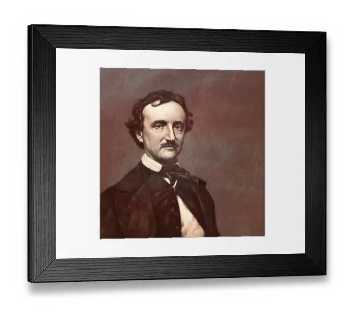 Framed Print : Portrait of Edgar Allan Poe, 1809 - 1849 Framed Print : Portrait of Edgar Allan Poe, 1809 - 1849