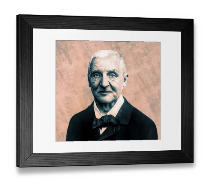 Framed Print : Portrait of Josef Anton Bruckner