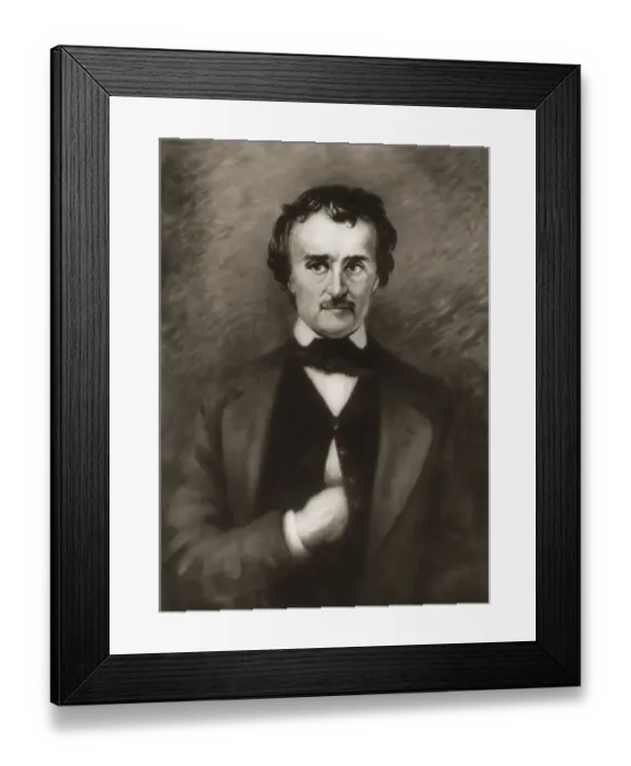 Framed Print : Portrait of Edgar Allan Poe, 1809 - 1849 Framed Print : Portrait of Edgar Allan Poe, 1809 - 1849
