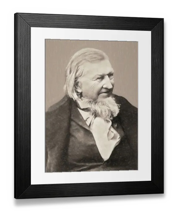 Framed Print : August Heinrich Hoffmann, Hoffmann von Fallersleben