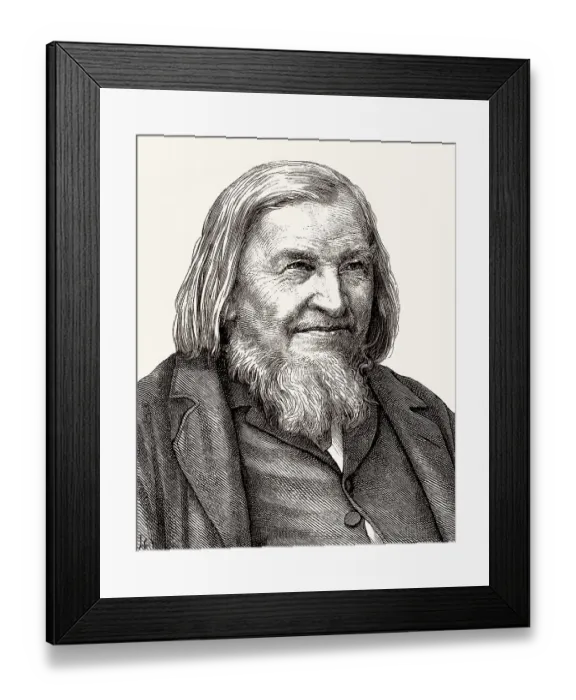 Framed Print : August Heinrich Hoffmann, Hoffmann von Fallersleben