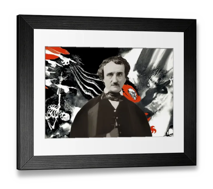 Framed Print : Portrait of Edgar Allan Poe, illustration from Poe's Tales of Mystery & Imagination by Arthur Rackham