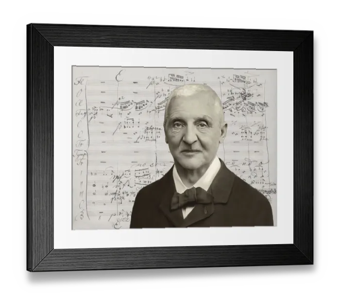 Framed Print : Portrait of Josef Anton Bruckner