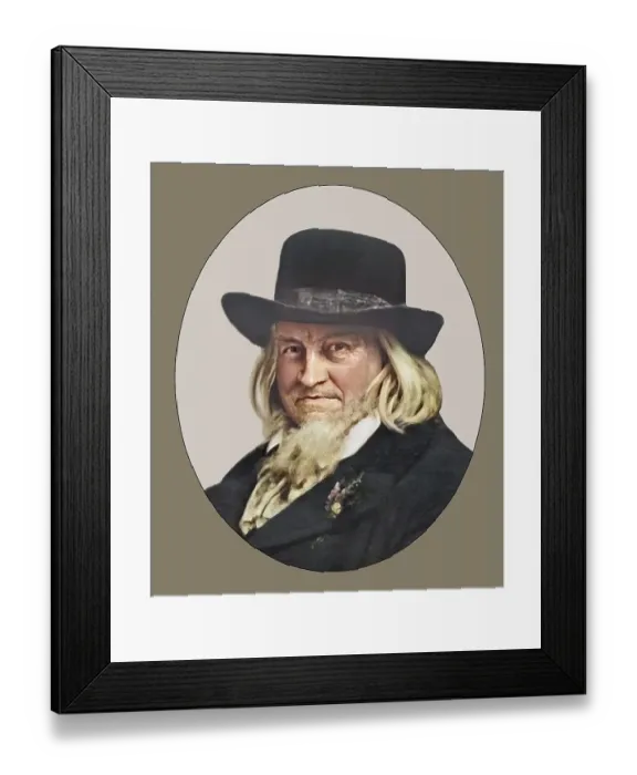 Framed Print : August Heinrich Hoffmann, Hoffmann von Fallersleben