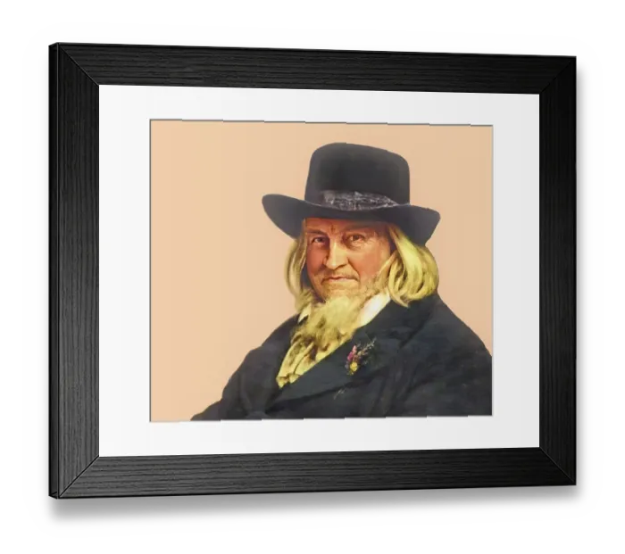 Framed Print : August Heinrich Hoffmann, Hoffmann von Fallersleben
