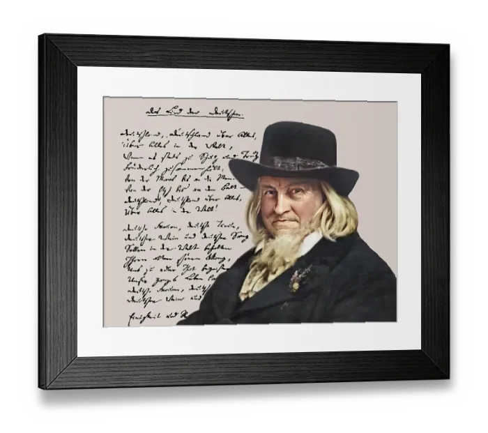 Framed Print : August Heinrich Hoffmann, Hoffmann von Fallersleben