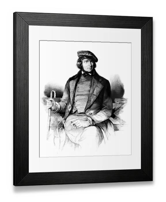 Framed Print : August Heinrich Hoffmann, Hoffmann von Fallersleben