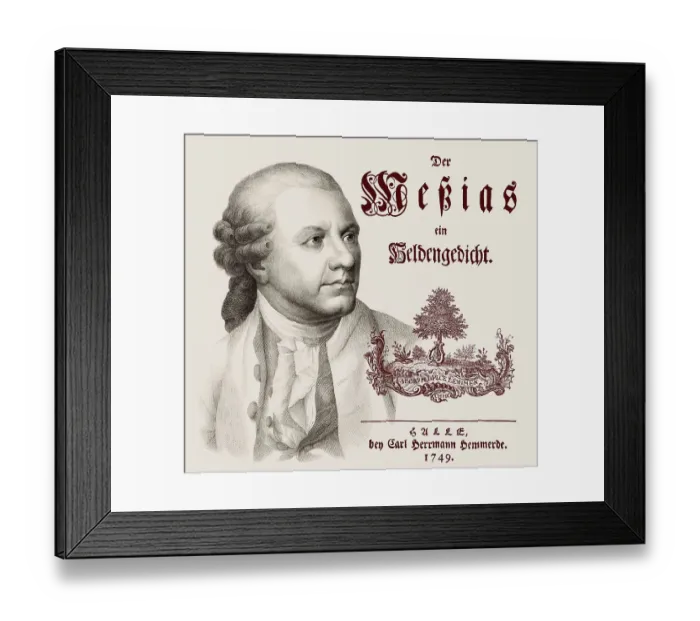 Framed Print : Portrait of Friedrich Gottlieb Klopstock Framed Print : Portrait of Friedrich Gottlieb Klopstock