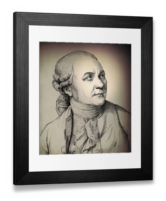 Framed Print : Portrait of Friedrich Gottlieb Klopstock