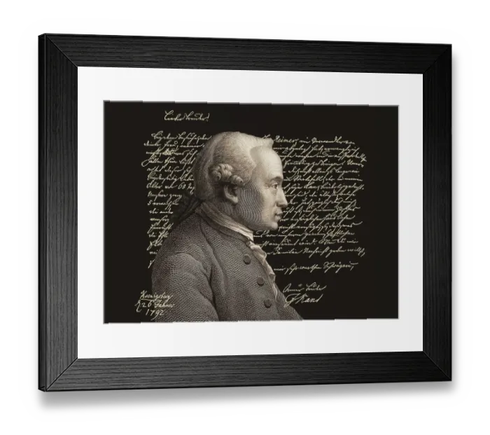 Framed Print : Immanuel Kant, 1724, 1804, German philosopher of the Enlightenment