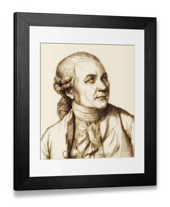 Framed Print : Portrait of Friedrich Gottlieb Klopstock
