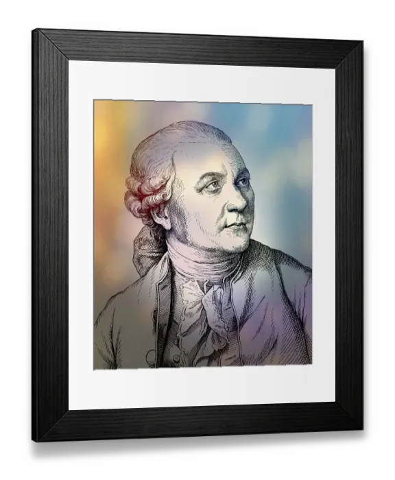 Framed Print : Portrait of Friedrich Gottlieb Klopstock