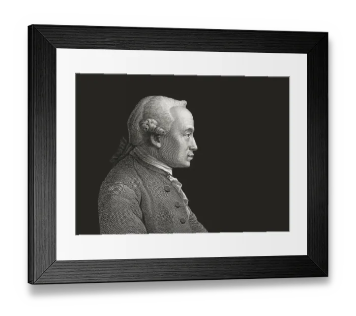 Framed Print : Immanuel Kant, 1724, 1804, German philosopher of the Enlightenment
