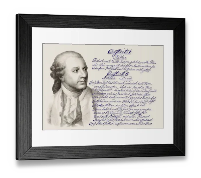 Framed Print : Portrait of Friedrich Gottlieb Klopstock