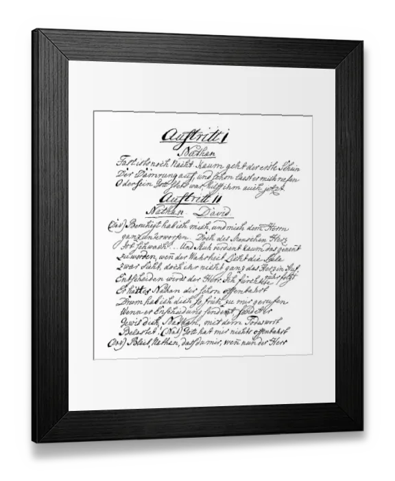 Framed Print : Manuscript of David, a drama handwritten by Friedrich Gottlieb Klopstock Framed Print : Manuscript of David, a drama handwritten by Friedrich Gottlieb Klopstock