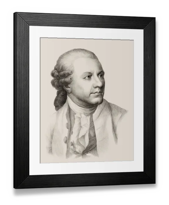 Framed Print : Portrait of Friedrich Gottlieb Klopstock