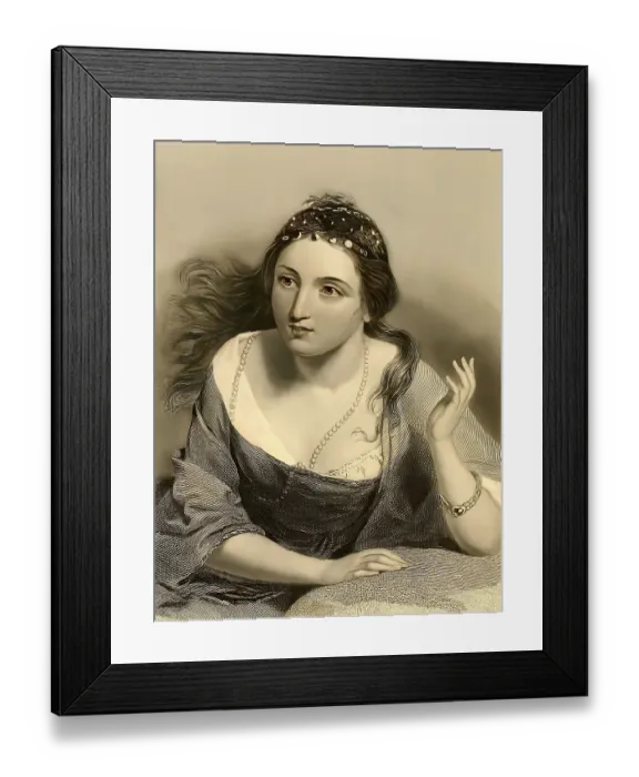 Framed Print : Medora, female figure from the poem The Corsair by George Gordon Noel Byron