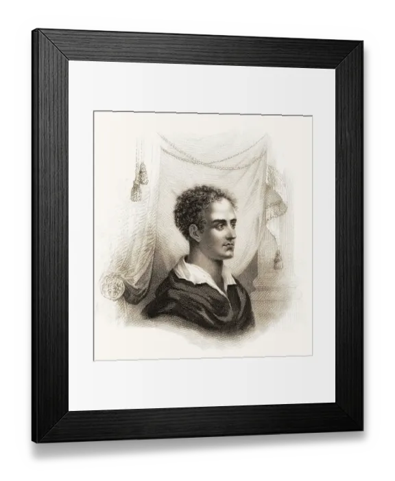 Framed Print : George Gordon Noel Byron, 6th Baron Byron of Rochdale
