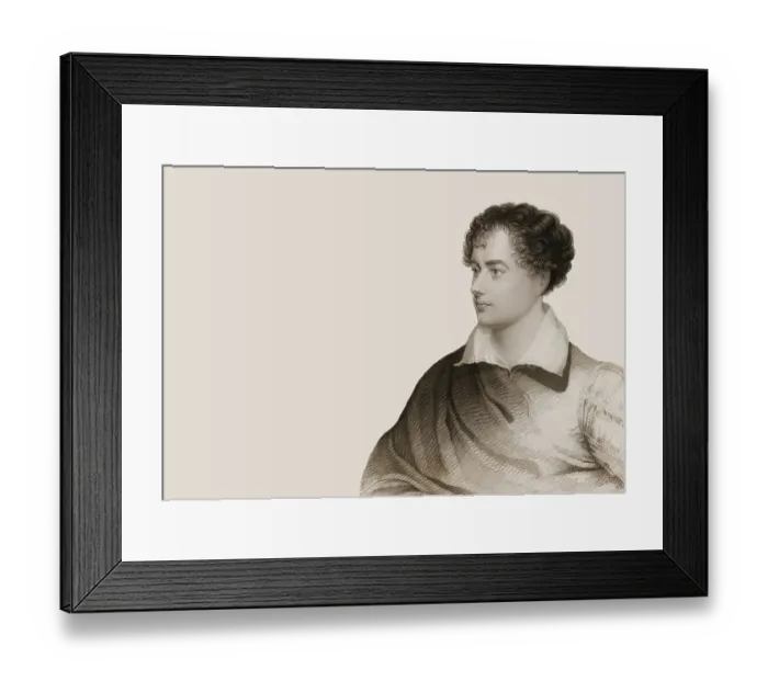 Framed Print : George Gordon Noel Byron, 6th Baron Byron of Rochdale