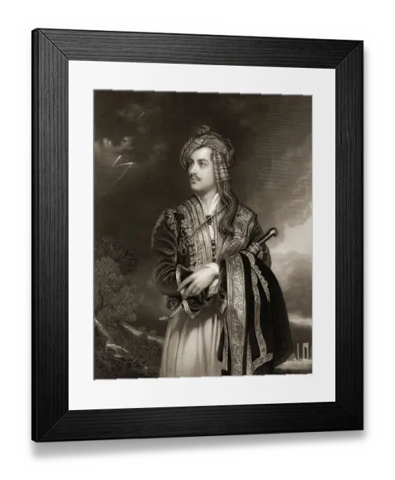 Framed Print : George Gordon Noel Byron, 6th Baron Byron of Rochdale