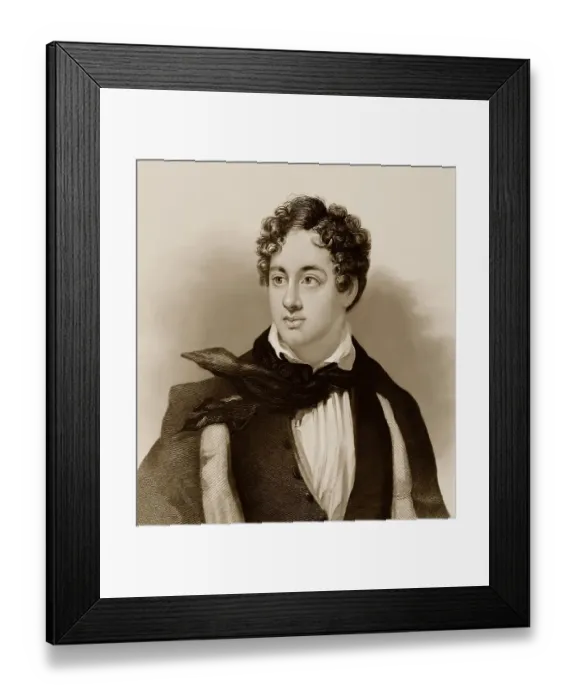 Framed Print : George Gordon Noel Byron, 6th Baron Byron of Rochdale