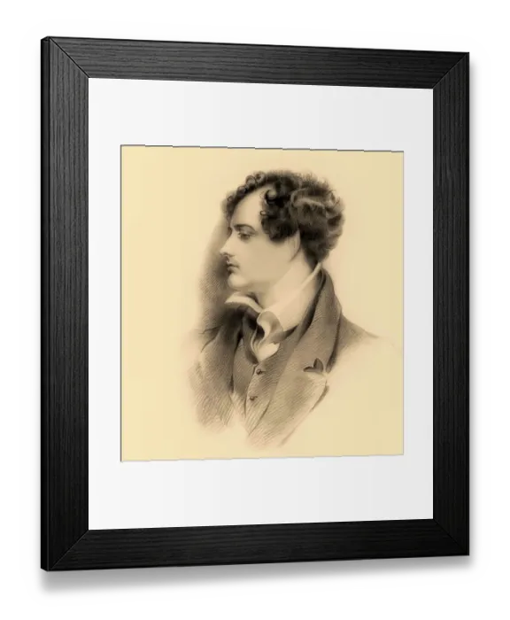 Framed Print : George Gordon Noel Byron, 6th Baron Byron of Rochdale