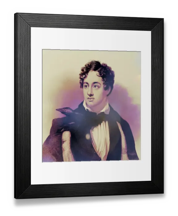 Framed Print : George Gordon Noel Byron, 6th Baron Byron of Rochdale