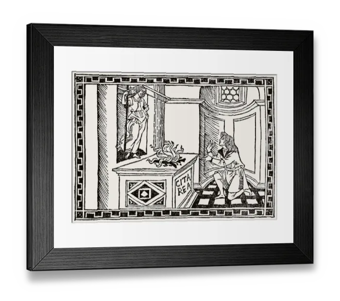 Framed Print : Illustration from „La Giostra di Giuliano de Medici by Angelo Poliziano