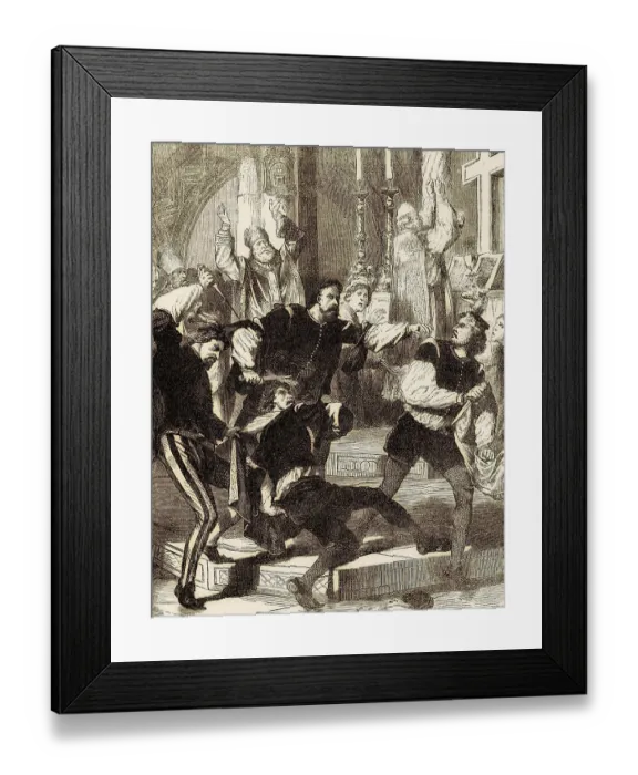 Framed Print : The Pazzi conspiracy, 26 April 1478 Framed Print : The Pazzi conspiracy, 26 April 1478