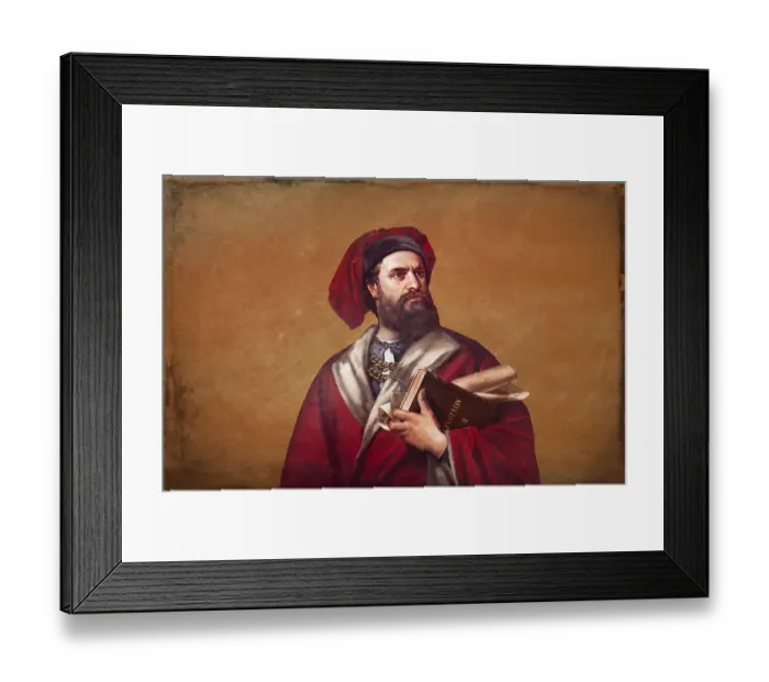 Framed Print : Marco Polo, c. 1254 -1324, an Italian merchant Framed Print : Marco Polo, c. 1254 -1324, an Italian merchant