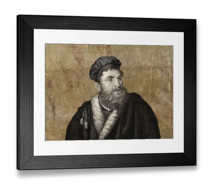 Framed Print : Marco Polo, c. 1254 -1324, an Italian merchant
