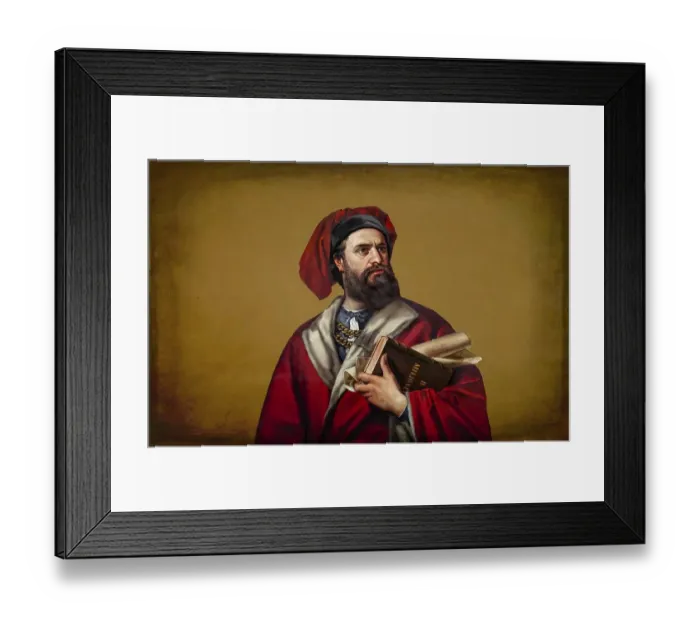 Framed Print : Marco Polo, c. 1254 -1324, an Italian merchant Framed Print : Marco Polo, c. 1254 -1324, an Italian merchant