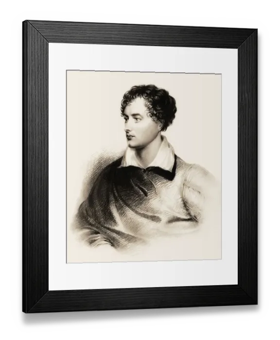 Framed Print : George Gordon Noel Byron, 6th Baron Byron of Rochdale