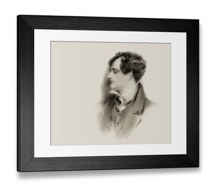 Framed Print : George Gordon Noel Byron, 6th Baron Byron of Rochdale