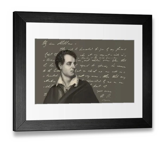 Framed Print : George Gordon Noel Byron, 6th Baron Byron of Rochdale