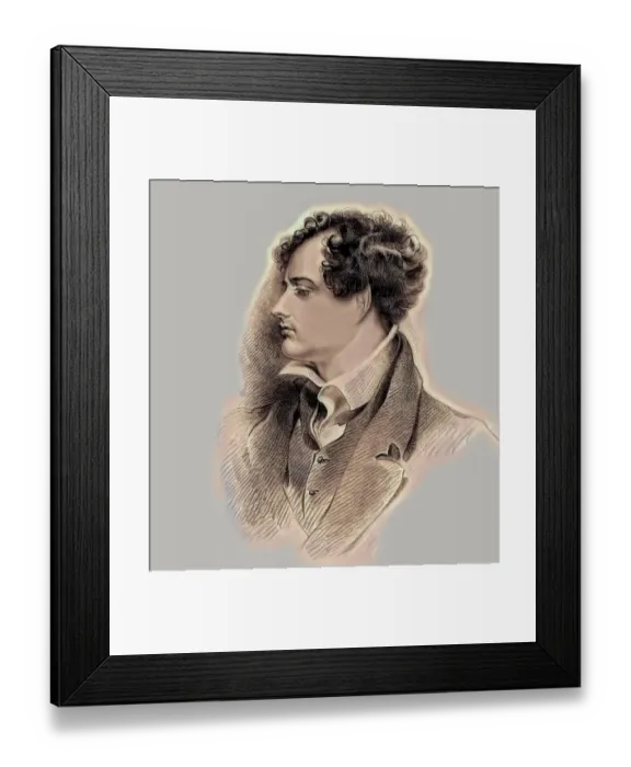 Framed Print : George Gordon Noel Byron, 6th Baron Byron of Rochdale