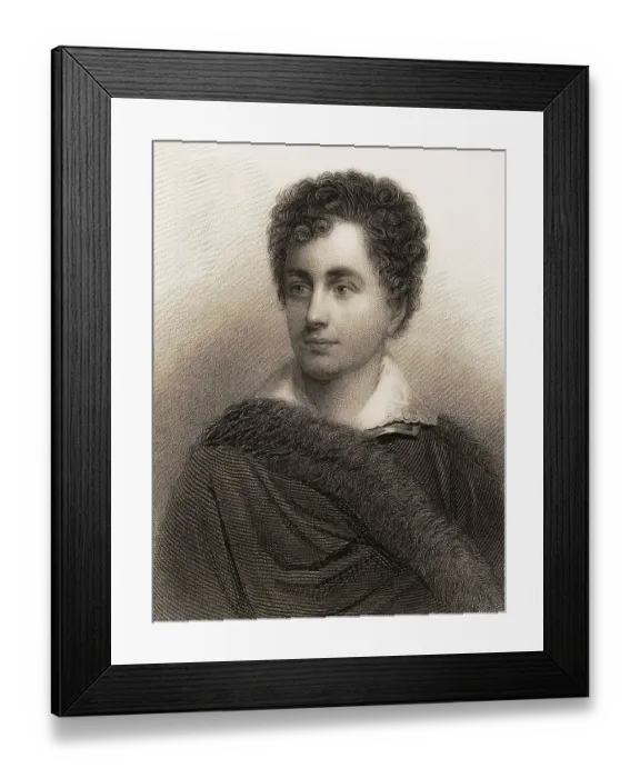 Framed Print : George Gordon Noel Byron, 6th Baron Byron of Rochdale