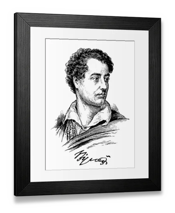 Framed Print : George Gordon Noel Byron, 6th Baron Byron of Rochdale