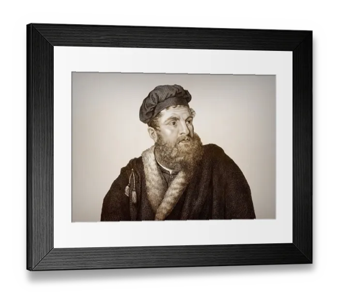 Framed Print : Marco Polo, c. 1254 -1324, an Italian merchant