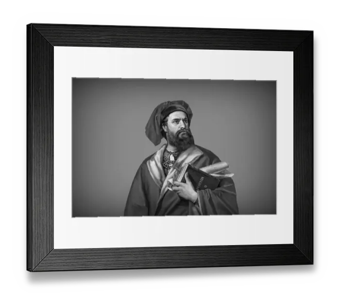 Framed Print : Marco Polo, c. 1254 -1324, an Italian merchant