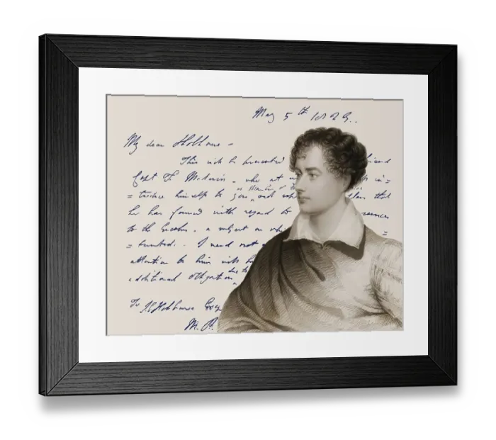 Framed Print : George Gordon Noel Byron, 6th Baron Byron of Rochdale Framed Print : George Gordon Noel Byron, 6th Baron Byron of Rochdale