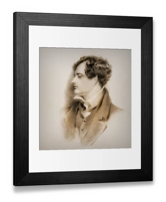 Framed Print : George Gordon Noel Byron, 6th Baron Byron of Rochdale