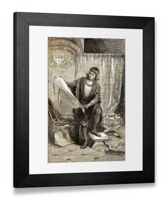 Framed Print : Marco Polo, c. 1254 -1324, an Italian merchant