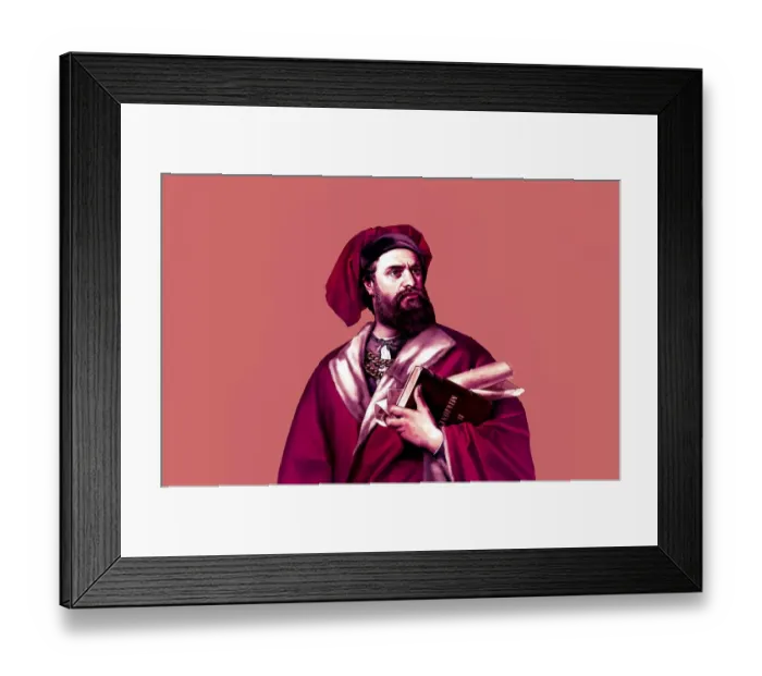 Framed Print : Marco Polo, c. 1254 -1324, an Italian merchant