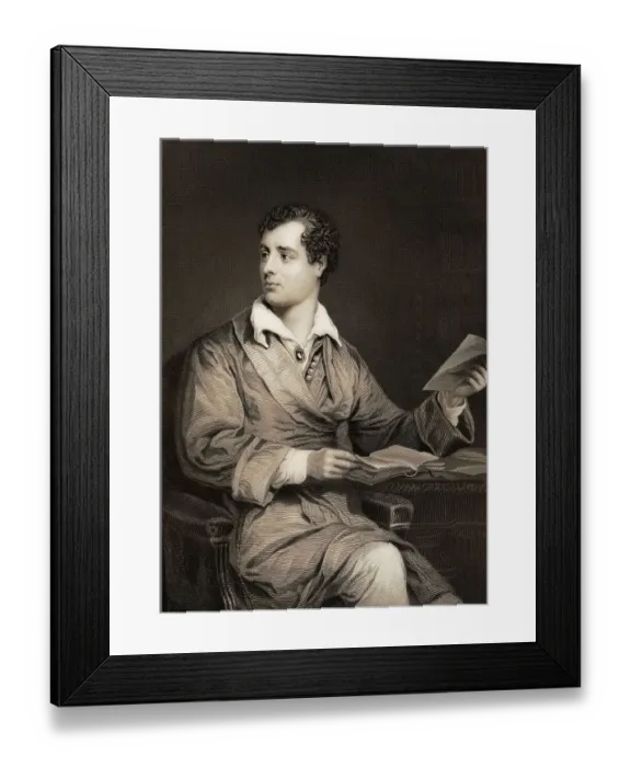 Framed Print : George Gordon Noel Byron, 6th Baron Byron of Rochdale