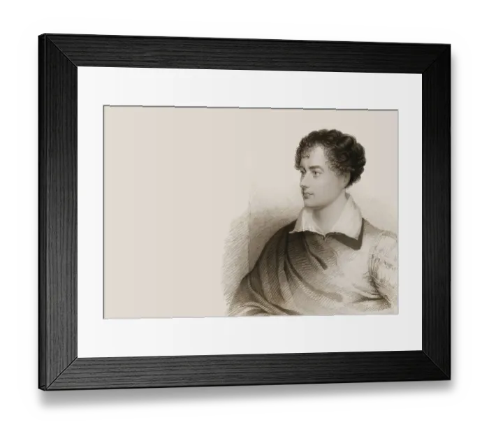 Framed Print : George Gordon Noel Byron, 6th Baron Byron of Rochdale