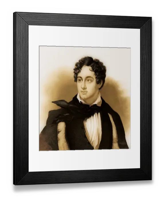 Framed Print : George Gordon Noel Byron, 6th Baron Byron of Rochdale