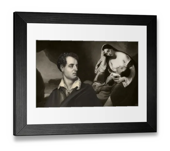 Framed Print : Portrait of George Gordon Noel Byron