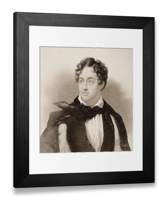 Framed Print : George Gordon Noel Byron, 6th Baron Byron of Rochdale
