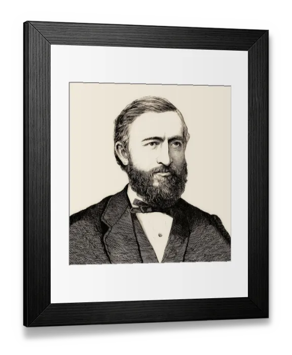 Framed Print : Johann Philipp Reis, 1834 - 1874